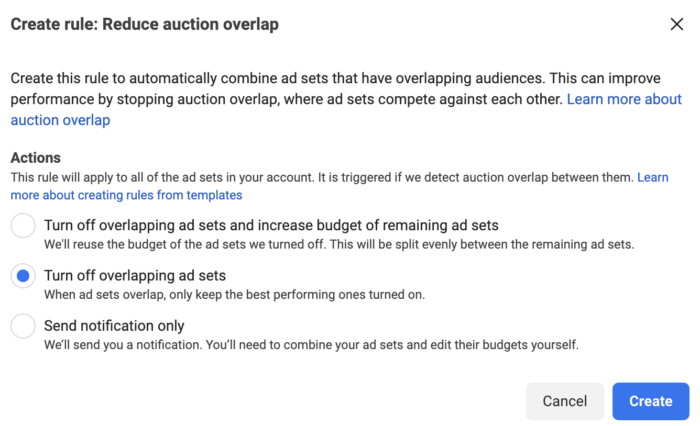 Automated Rule Reduce Auction Overlap